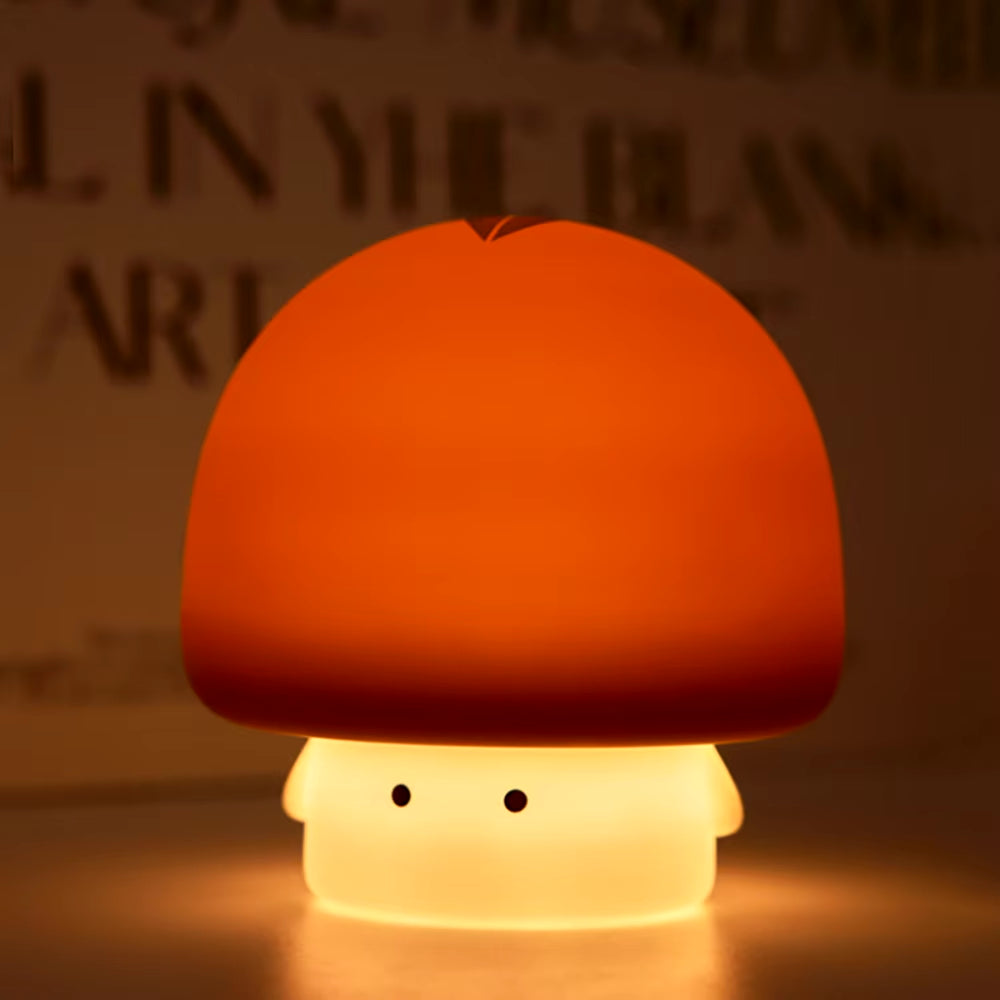 Mushroom LED Silicone Night Light Soft Sleeping Nursery Night Light Dimmable Timer Rechargeable Lamp Room Decor Baby Bedside Lam